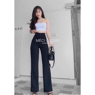 Chất siêu đẹp- Quần vải hai cúc ống vẩy loe nhẹ cực xinh