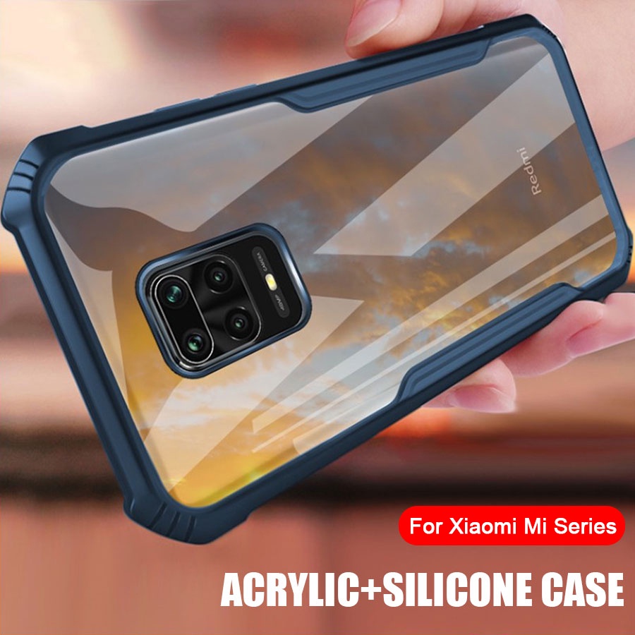 Ốp Điện Thoại Acrylic Trong Suốt Chống Sốc Chống Rơi Cho Xiaomi Mi 9T 10T 11T Pro 11 Lite Redmi Note 11 11S 10 10C