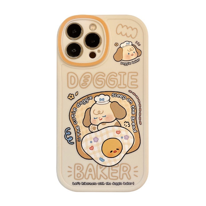 Ốp lưng iphone cạnh vuông Doggie Baker 6/6plus/6s/6splus/7/7plus/8/8plus/x/xs/11/12/13/pro/max/plus/promax