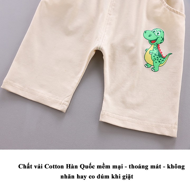 Bộ quần áo bé trai HUQIQI cho bé 1 đến 4 tuổi chất Cotton Hàn Quốc siêu mềm mại thoáng mát hàng trẻ em xuất khẩu Âu Mỹ