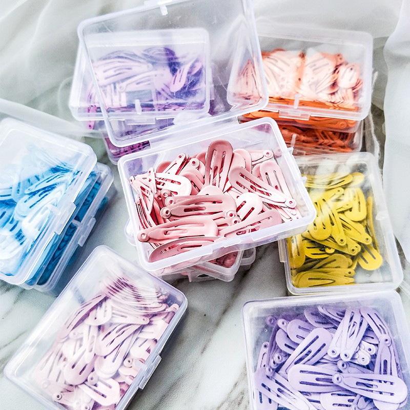 Kẹp tóc nữ màu kem trơn mini thời trang Hàn Nhật dài 3cm B693