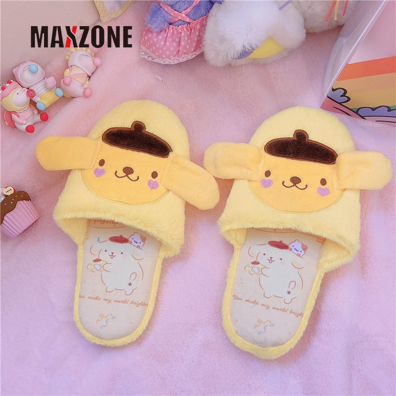 Dép Đi Trong Nhà Mềm Mại Chống Trượt Giữ Ấm Mùa Đông Hình Cinnamoroll My Melody Kuromi Purin KT Dễ Thương Cho Trẻ