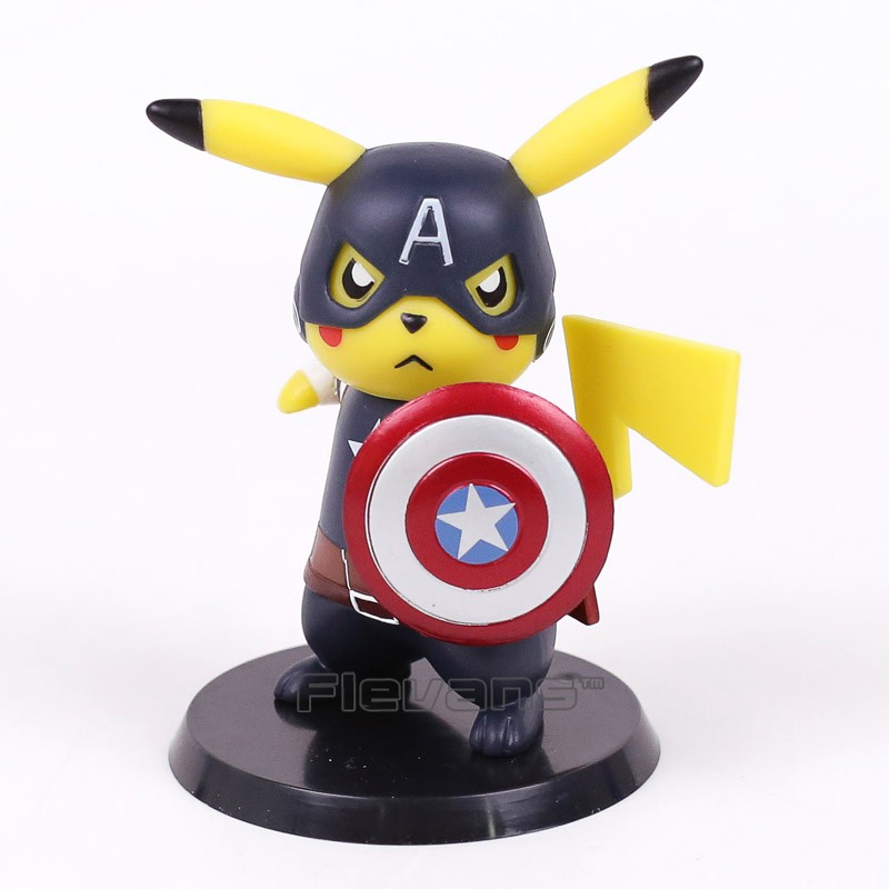 Mô hình đồ chơi nhân vật Deadpool Pikachu bằng nhựa PVC cao cấp