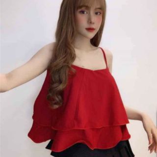 Áo dây 2 tầng xòe