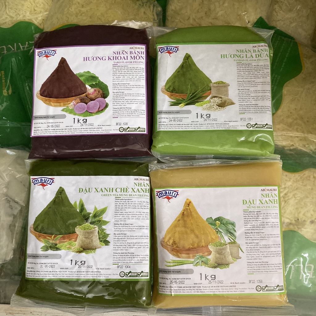 1KG Nhân Bánh Trung Thu,Bánh Ngọt Sên Sẵn Hiệu AB MAURI Nhiều Loại ......