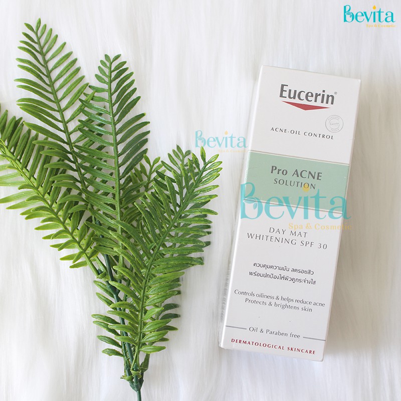 Kem dưỡng giảm mụn, trắng da Eucerin Pro Acne Day Mat Whitening SPF30 50ml - Bevita