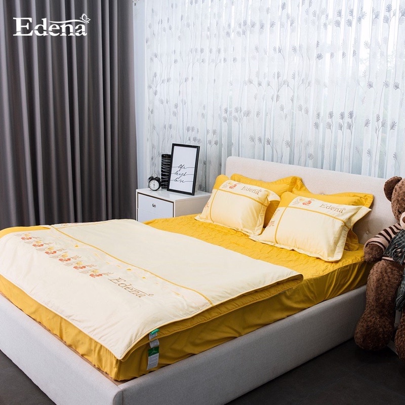 Bộ ga  Cotton Solid Edena mẫu 371 - Chính Hãng , Cao Cấp in Maybeding