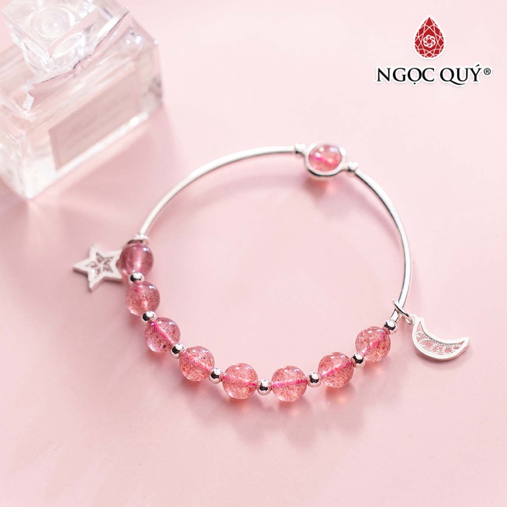Vòng tay bạc TA dâu charm trăng sao - Ngọc Quý