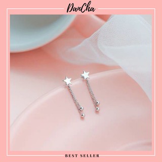Khuyên Tai Dáng Dài Kiểu Dáng Ngôi Sao Dễ Thương Phong Cách Hàn Quốc Dài 3cm