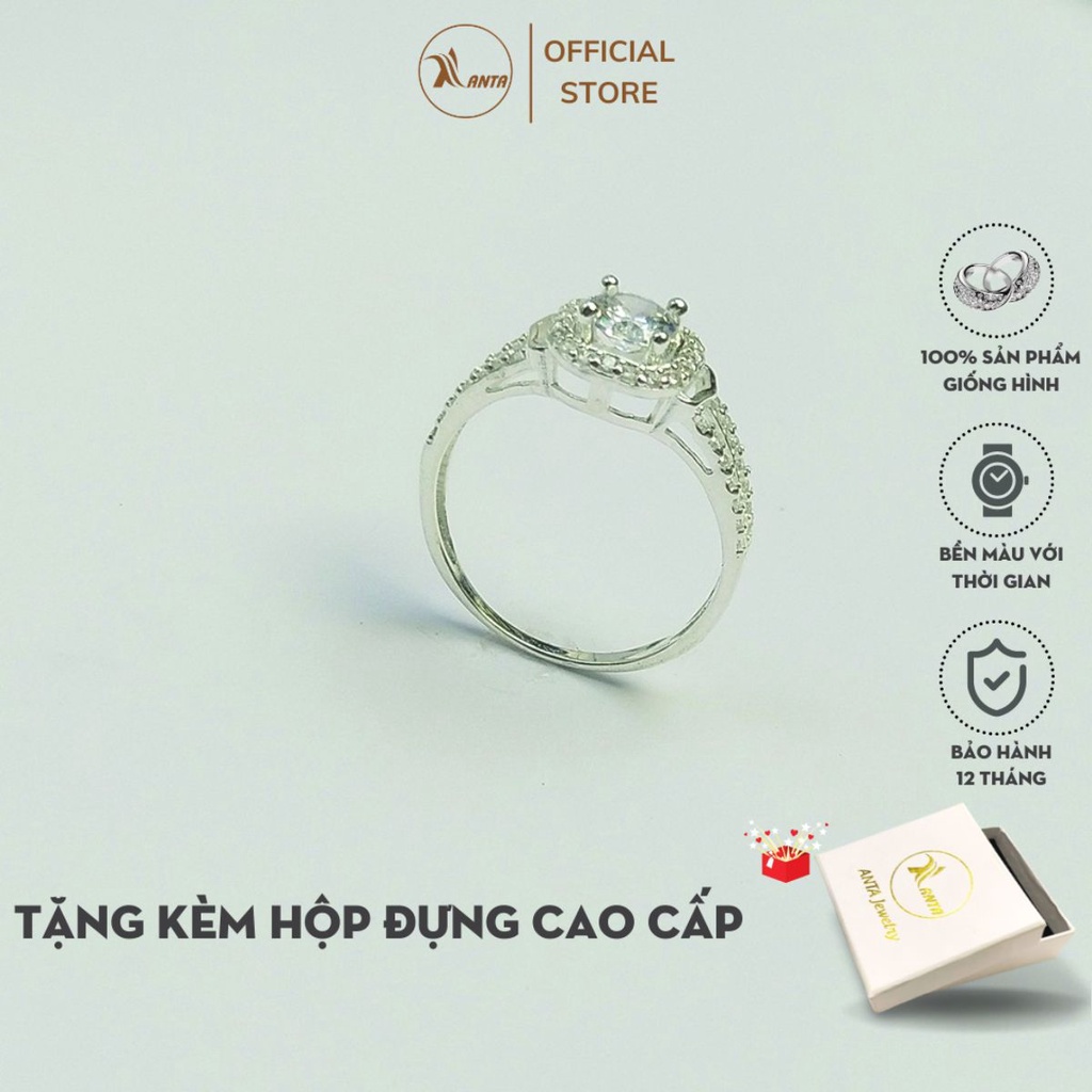 Nhẫn bạc nữ đính đá thời trang ANTA Jewelry ATJ3344