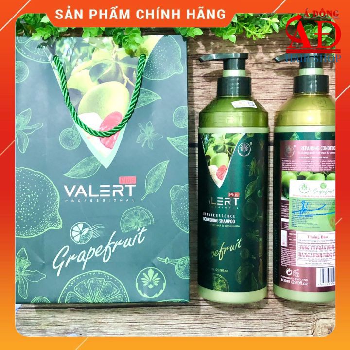 [Chính hãng][Hot] Bộ dầu gội xả bưởi Valert Grapefruit siêu mượt ngăn rụng mọc tóc 850mlx2 + Tinh dầu 60ml | BigBuy360 - bigbuy360.vn