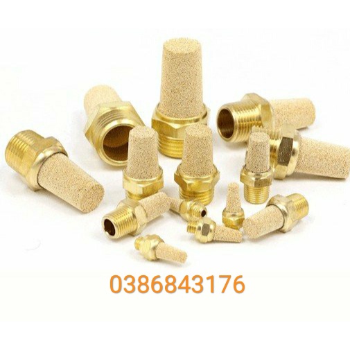 GIẢM THANH KHÍ NÉN BẰNG ĐỒNG, GIẢM ÂM KHÍ NÉN CHỐNG ỒN CHỐNG BỤI BẨN VÀO VAN ĐIỆN TỪ KHÍ NÉN
