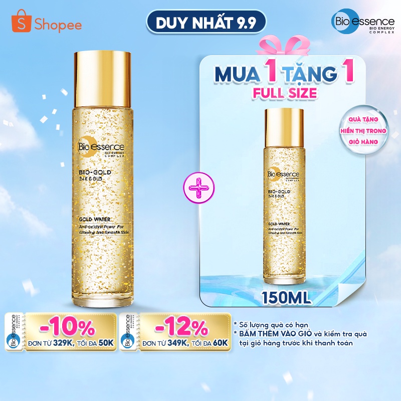 Nước dưỡng ngăn ngừa lão hóa Bio-Essence Bio-Gold Bio-Essence Gold chiết xuất vàng 24k 150ml