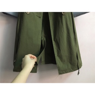 Khoác măng tô dáng dài cột dây eo (đầu tháng về lại)