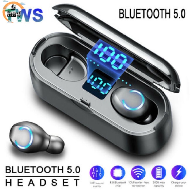Tai Nghe Bluetooth 5.0 TWS Mini F9-8 Kèm Hộp Sạc 3500mAh thumbnail