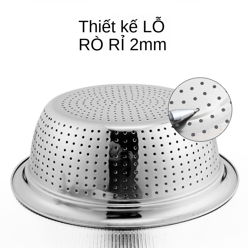 đặc-lỗ không -Kem thoát nước inox từ tính dùng rửa rau, chậu vo gạo, rổ đựng rau, rổ thoát nước Chậu bếp đa năng gia đìn