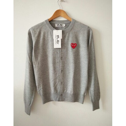 Play comme des garcons CDG cổ thuyềnÁo len dệt kim đàn ông và đàn bà
