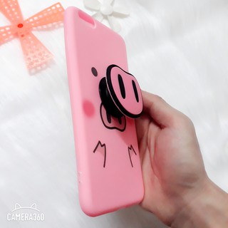 ỐP LƯNG THÚ HÌNH LỢN (Tặng Popsocket)