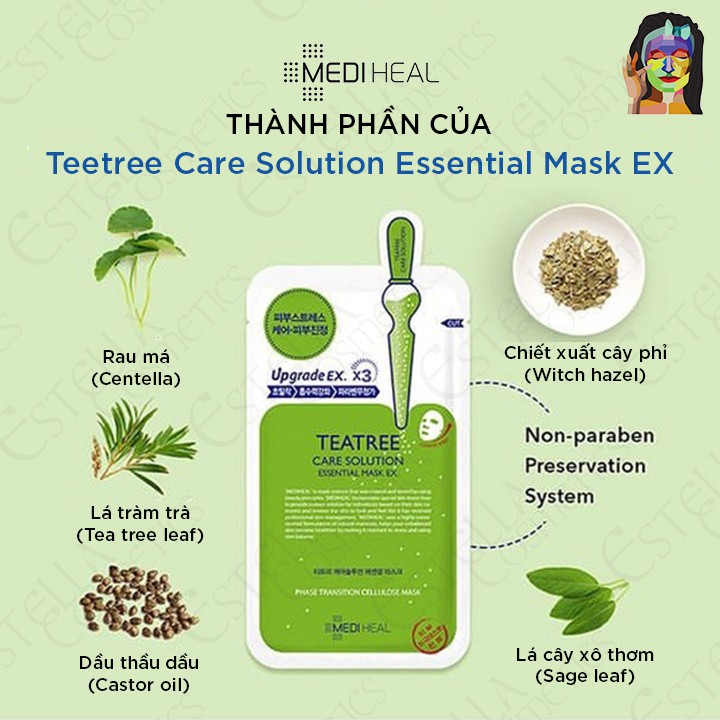 Mặt nạ dưỡng da Mediheal Essential Mask EX 24ML/Miếng