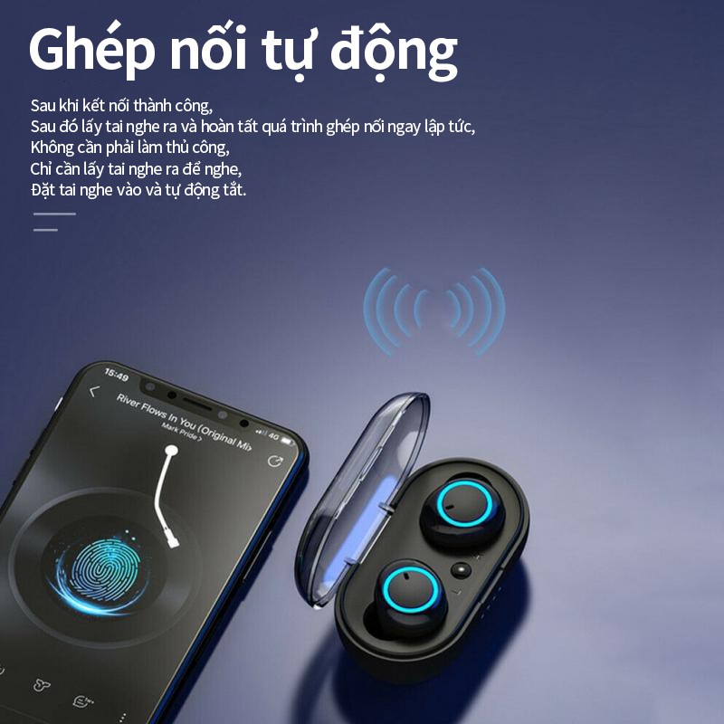 Tai nghe Bluetooth AL-2 không dây V5.0 TWS cảm ứng phong cách thể thao chống nước kiểu dáng mini cho IPhone Android | BigBuy360 - bigbuy360.vn