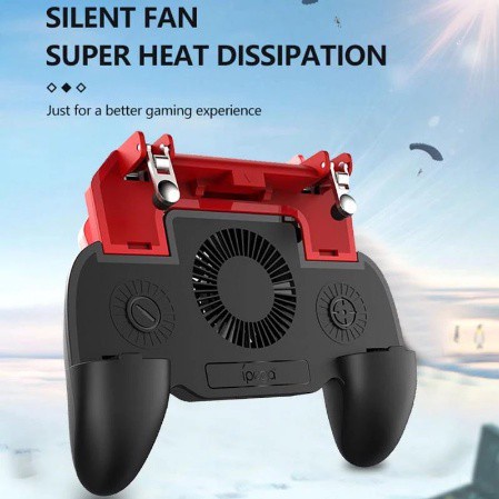 Ipega Tay Cầm Chơi Game PUBG Cho Điện Thoại IOS Android Kèm Quạt Tản Nhiệt
