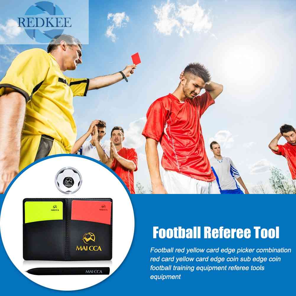 1 Bộ Thẻ Đồng Xu Vàng / Đỏ Cho Trọng Tài Bóng Đá