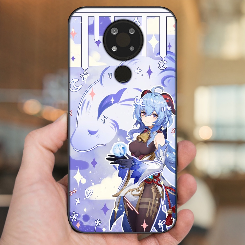 Ốp lưng Nokia 3.4 viền đen in hình Ganyu Genshin Impact