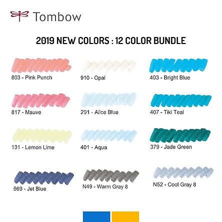 [Mã LIFEBOOK1 giảm 30K đơn 150K] Bộ 12 Bút Lông 2 Đầu Maker Cao Cấp Tombow Dual Brush Mẫu Màu Pastel