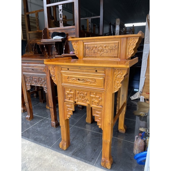 Bàn Cúng & Bàn Gia Tiên Gỗ Tràm Không Mắt Gỗ