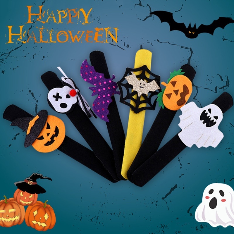 Đồng Hồ Đồ Chơi Đeo Tay Hình Đầu Lâu / Bí Ngô / Elf Trang Trí Tiệc Halloween Cho Bé