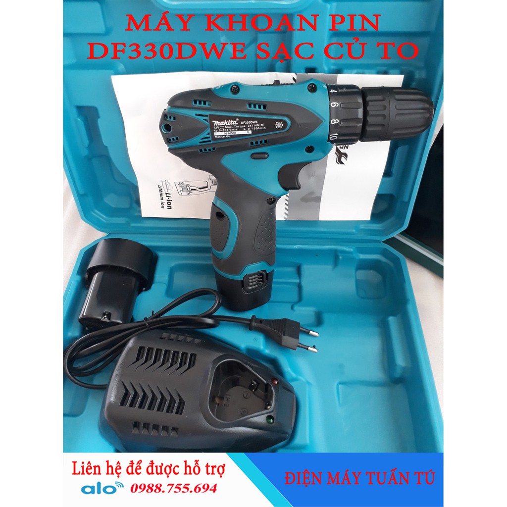 MÁY VẶN VÍT MAKITA-DF330DWE - CHẠY PIN 12V CỦ SẠC TO