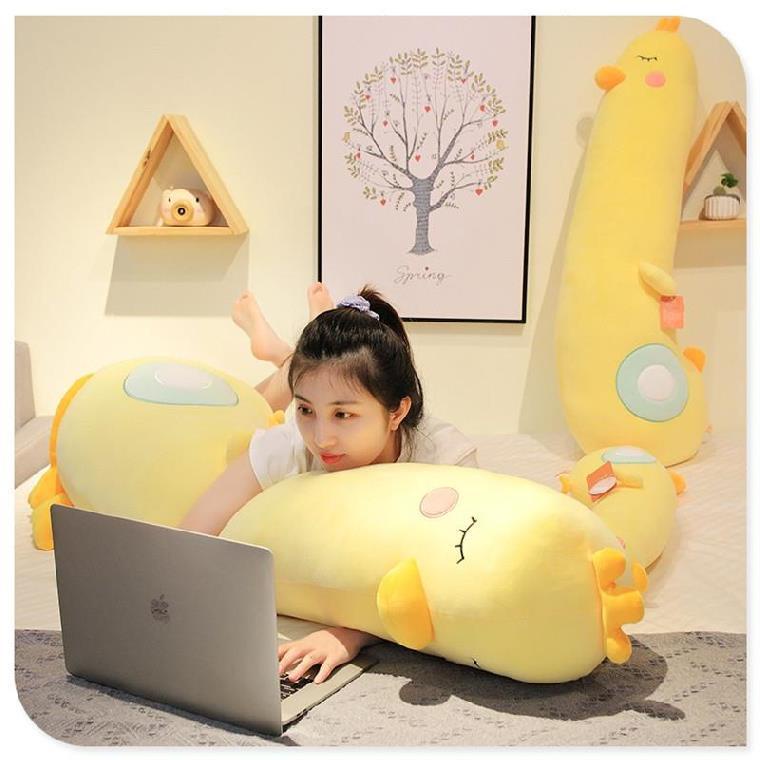 Thú Gấu Nhồi Bông Gối ôm gà vàng size 50cm chất liệu vải co giãn 4 chiều Hàn Quốc siêu kute dễ thương.SANBEO.VN