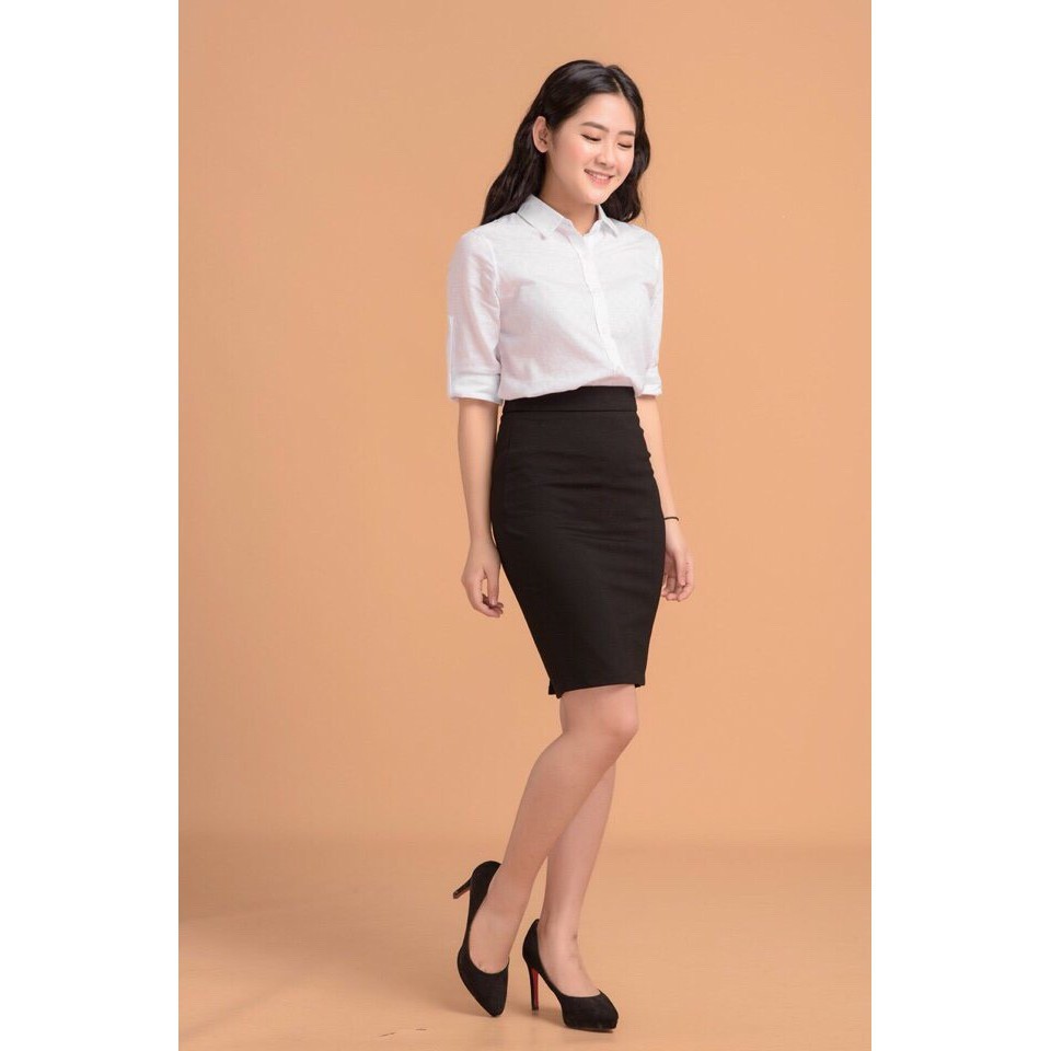 HÀNG NHẬP KHẨU -  Chân váy ôm công sở dài 49cm, xẻ sau, dây kéo sau lưng,vải tuyết mưa loại 1[ĐƯỢC ĐỔI TRẢ THOẢI MÁI],mã | BigBuy360 - bigbuy360.vn