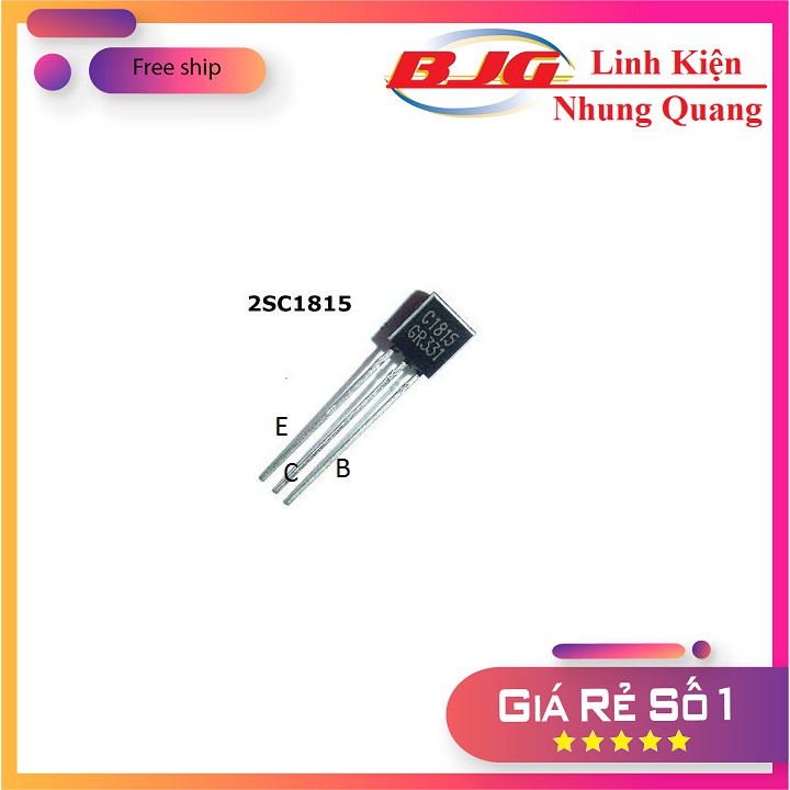 Combo 5 Transistor  NPN C1815 0.15A-50V( Chân cắm TO-92)-linhkiennq