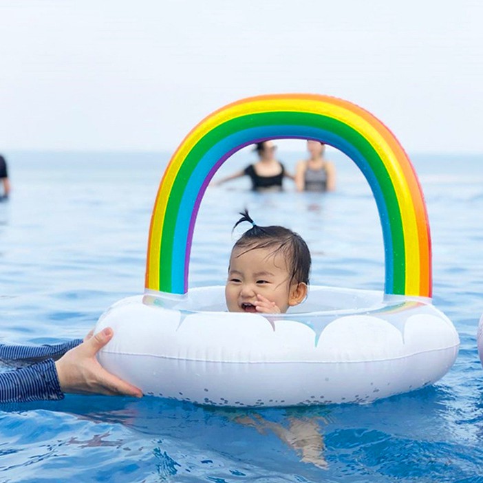 Phao bơi họa tiết mây cầu vồng dễ thương cho bé