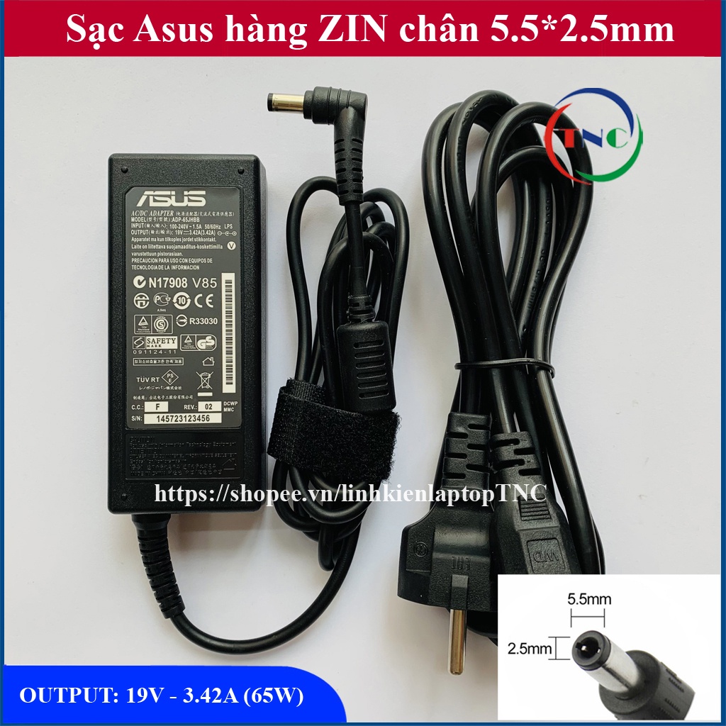 [Sạc Zin] Sạc Laptop Asus 19V 3.42A (65W) chân to ký hiệu đầu sạc Φ5.5*2.5mm