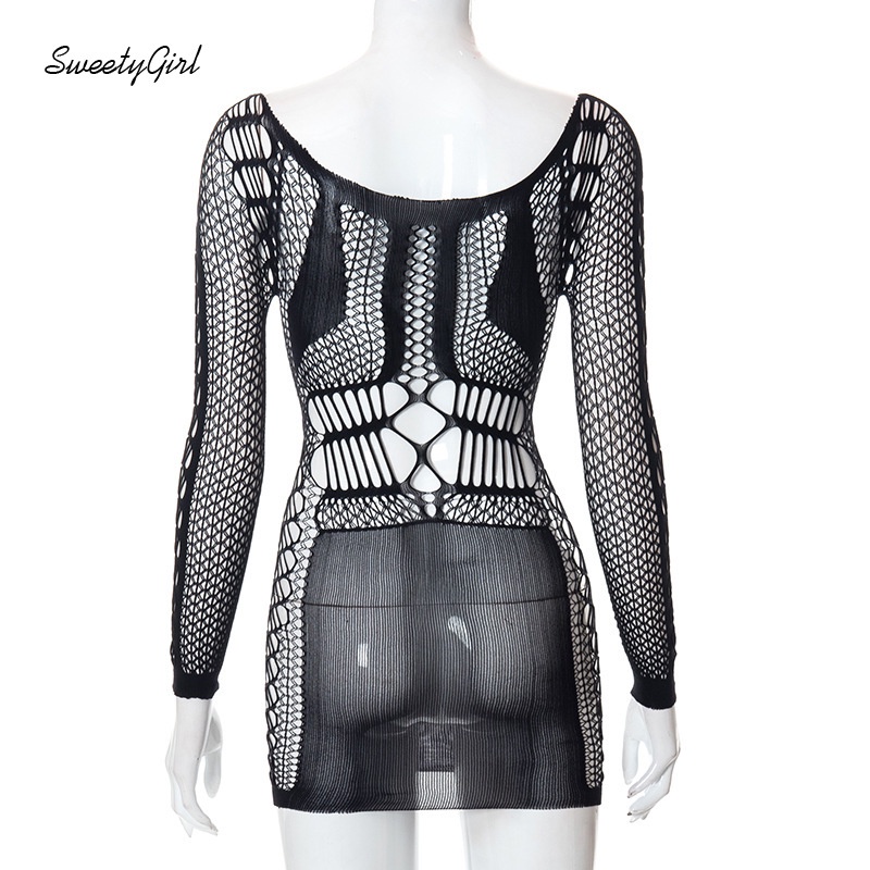 Đầm Tay Dài Cổ Tròn Màu Trơn Thời Trang 2022 Quyến Rũ Cho Nữ