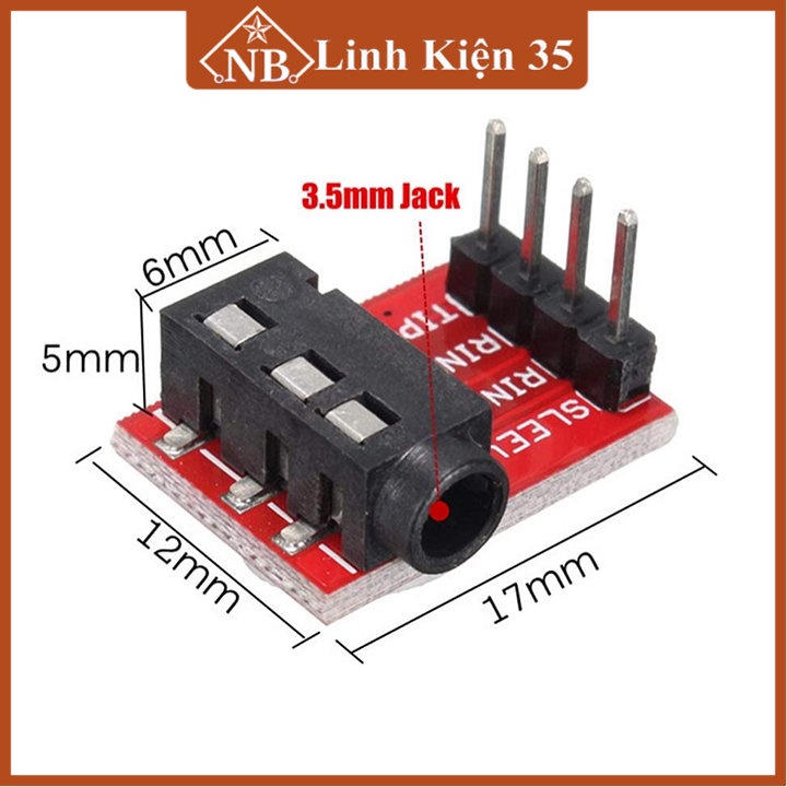 Module TRRS 3.5mm MP3 Stereo kết nối âm thanh