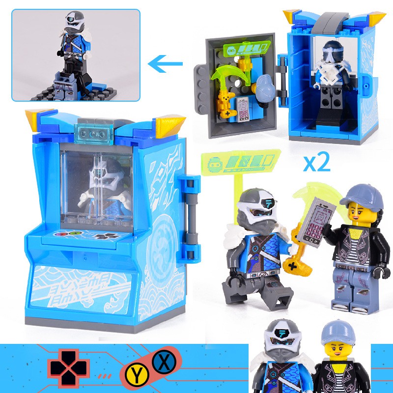 Lắp Ráp Hộp Game Ninjago Arcade Pods GM85025 Các Mẫu Nhân Vật Jay Zane Kai LLoyd Nya Sư phụ Wu Garmadon