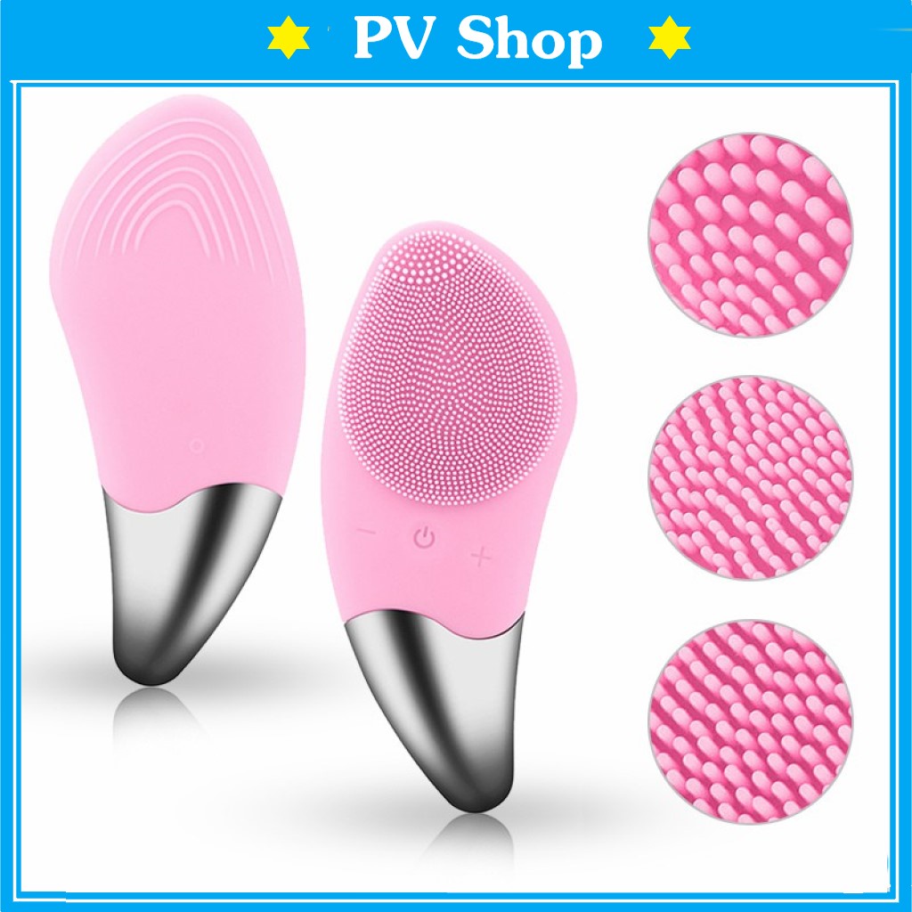 Máy Rửa Mặt Sóng Siêu Âm Sonic Facial Brush - Sạc Usb - Chống Nước Tuyệt Đối