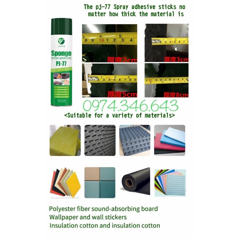 Keo Dán Xốp Dạng Xịt Đa Năng PJ77, Dán Xốp, Mút, Giấy Decal, không mùi, cam kết chất lượng | BigBuy360 - bigbuy360.vn