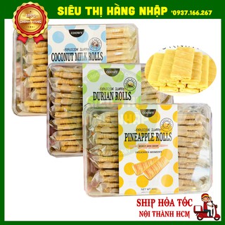 Bánh quế kẹp kem sầu riêng/ sữa dừa/ dứa Coowy 300g siêu ngon
