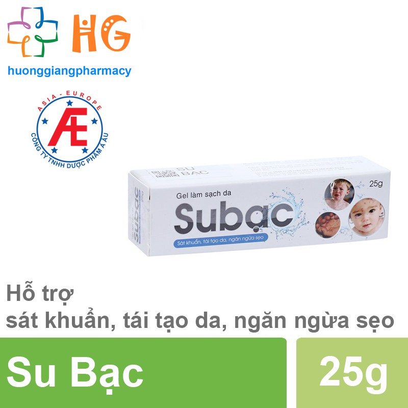 Gel SuBạc - Giúp sát khuẩn, tái tạo da, ngăn ngừa sẹo. Hỗ trợ điều trị tay chân miệng, thủy đậu, zona, herpes (Tub 25g)