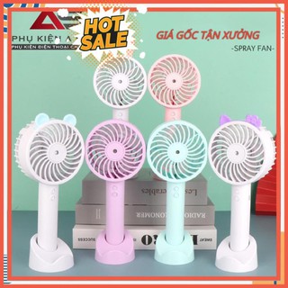 Quạt mini cầm tay phun sương tự động sạc pin USB