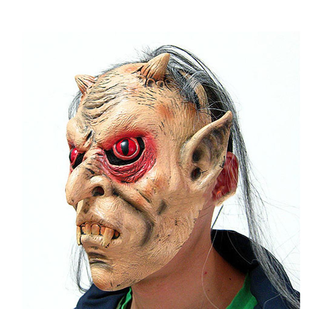 Mặt Nạ Hóa Trang Zombie Mắt Đỏ Bằng Latex