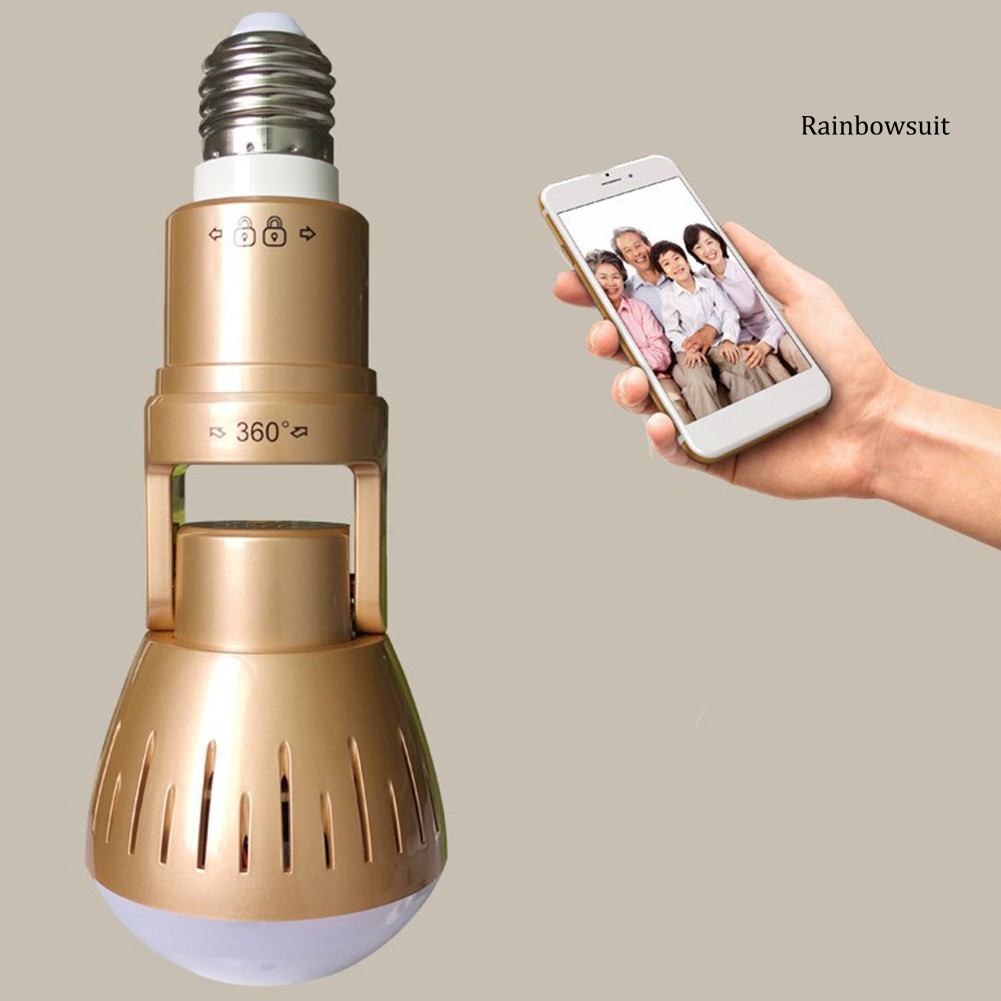 Bóng Đèn E27 Xoay 360 Độ Điều Khiển Từ Xa Kết Nối Wifi | BigBuy360 - bigbuy360.vn