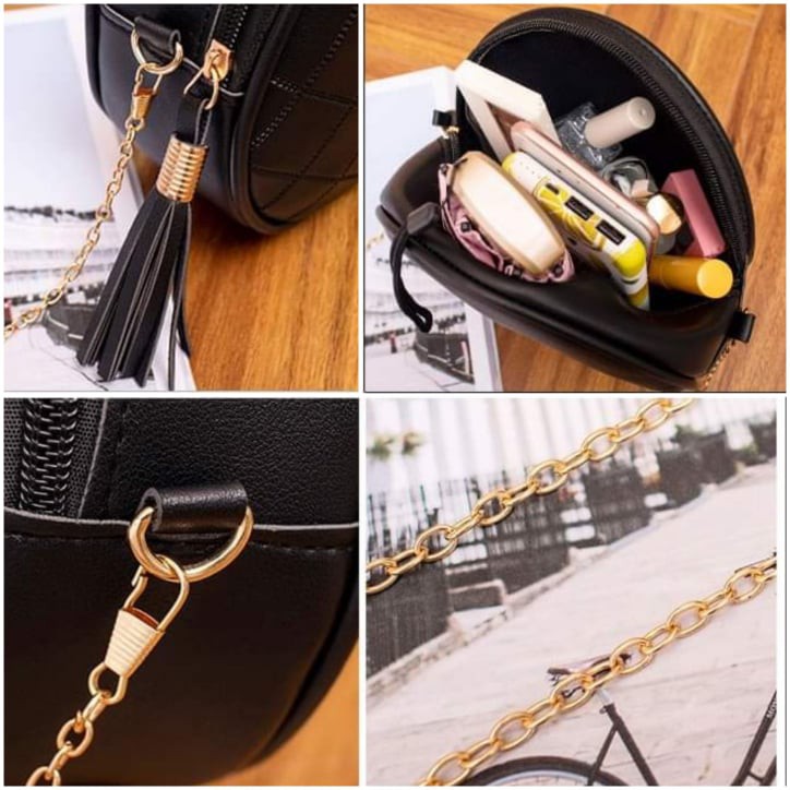 Túi xách nữ đeo chéo ulzzang cầm tay dự tiệc đựng ĐTDĐ Mini Bag dáng tròn dạng trống nhiều màu tiện dụng.(TT2228)