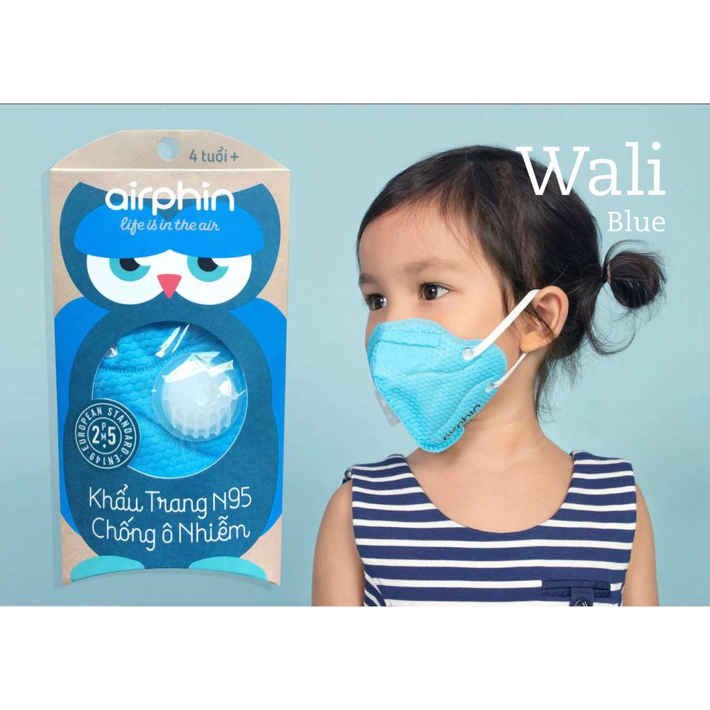 AIRPHIN - KHẨU TRANG CHỐNG Ô NHIỄM PM 2.5 cho trẻ em