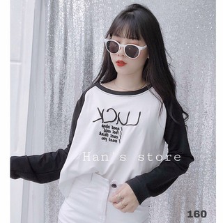 Áo Thun Dài Tay Phối Màu Phối Chữ Trẻ Trung Năng Động EVA AO 10089S1