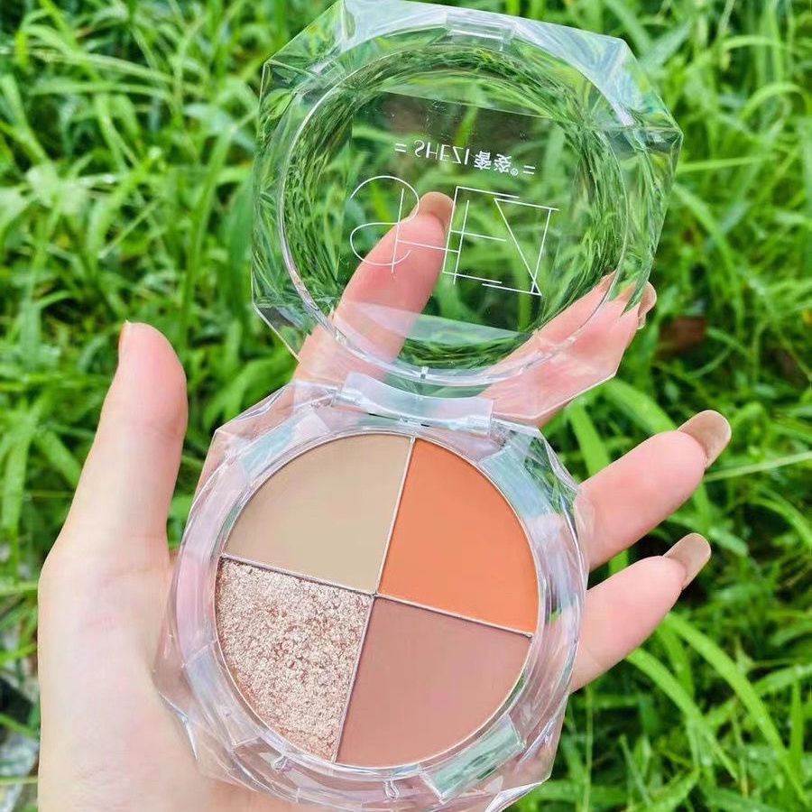 Shezi Bảng Phấn Mắt Bốn Màu Sắc Làm Đẹp